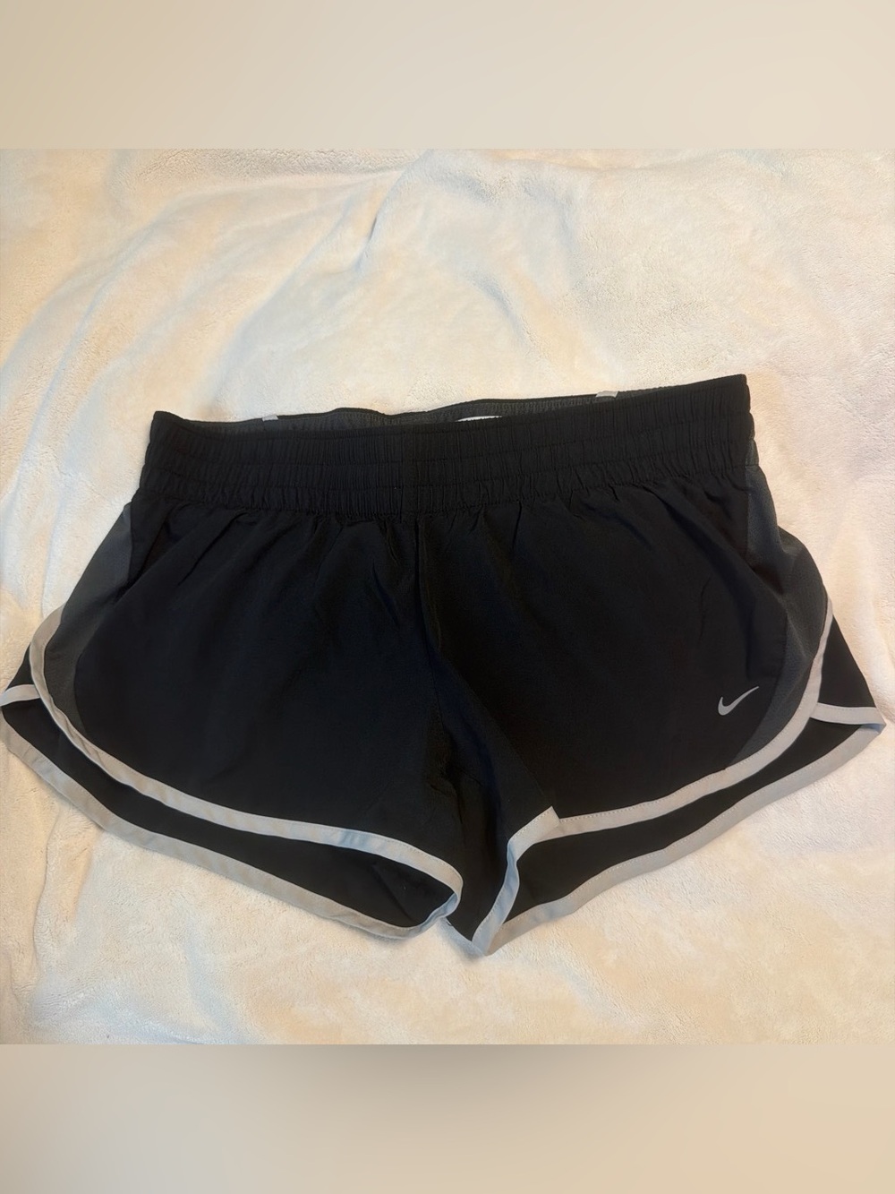Nike Black Athletic Shorts with White Trim